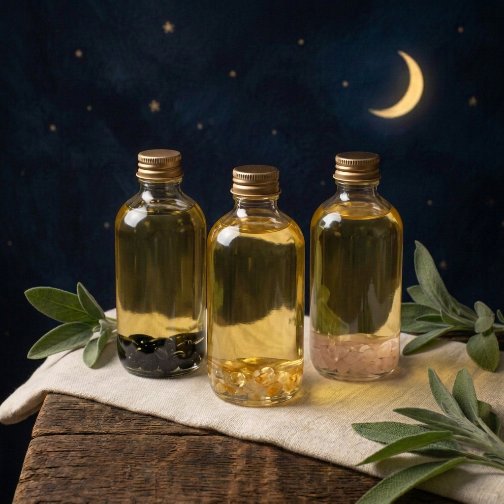 Crystal-Infused Body Oils collection cover