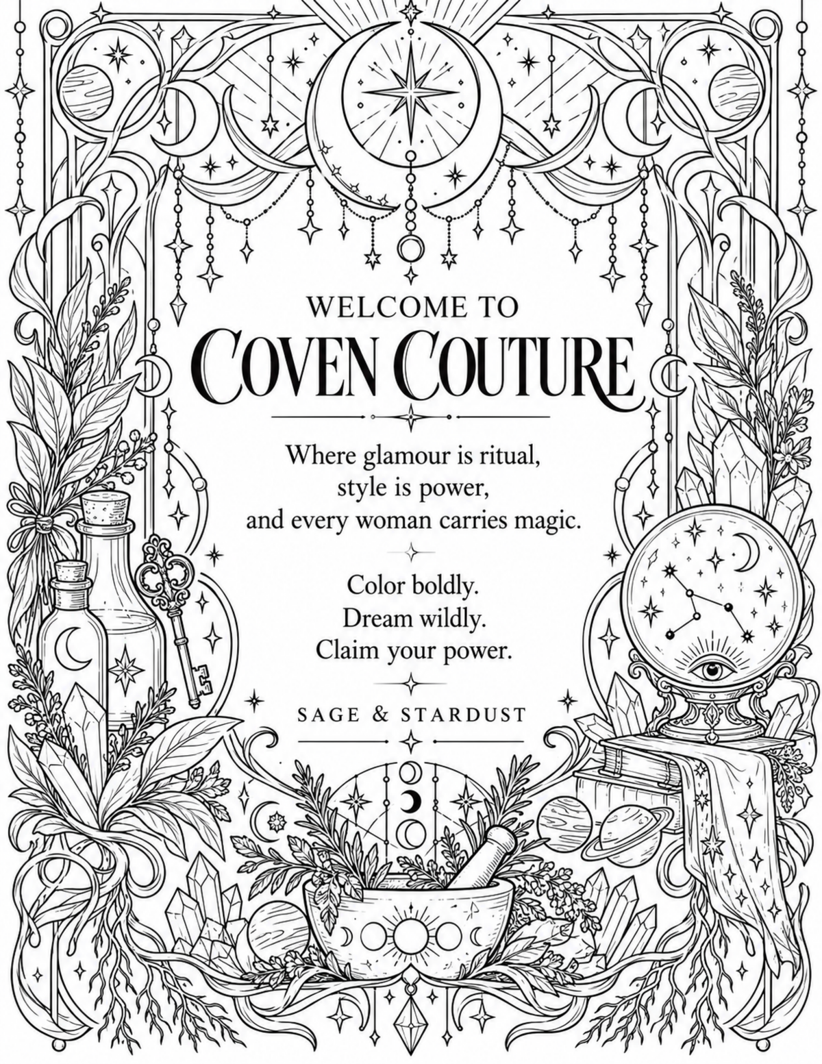 Coven Couture Coloring Book (Digital Download)