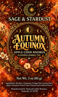 Autumn Equinox Apple Cider Rooibos tea label
