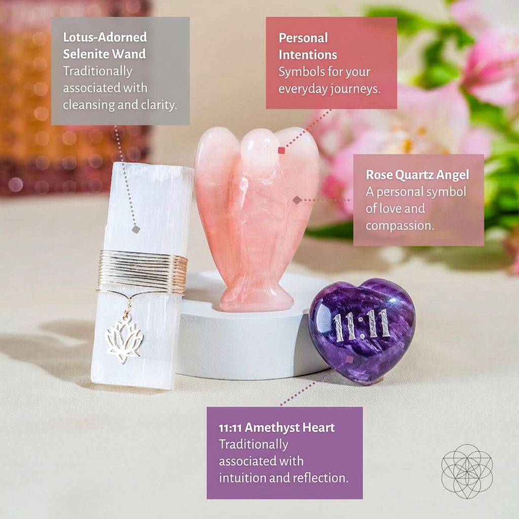 Crystal-kit image revised with spiritual symbolism rather than promised outcomes
