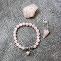Rose Quartz Crystal Set — Stone, Bracelet & Pendulum